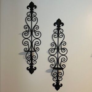 Elegant Black Metal Wall Sconces